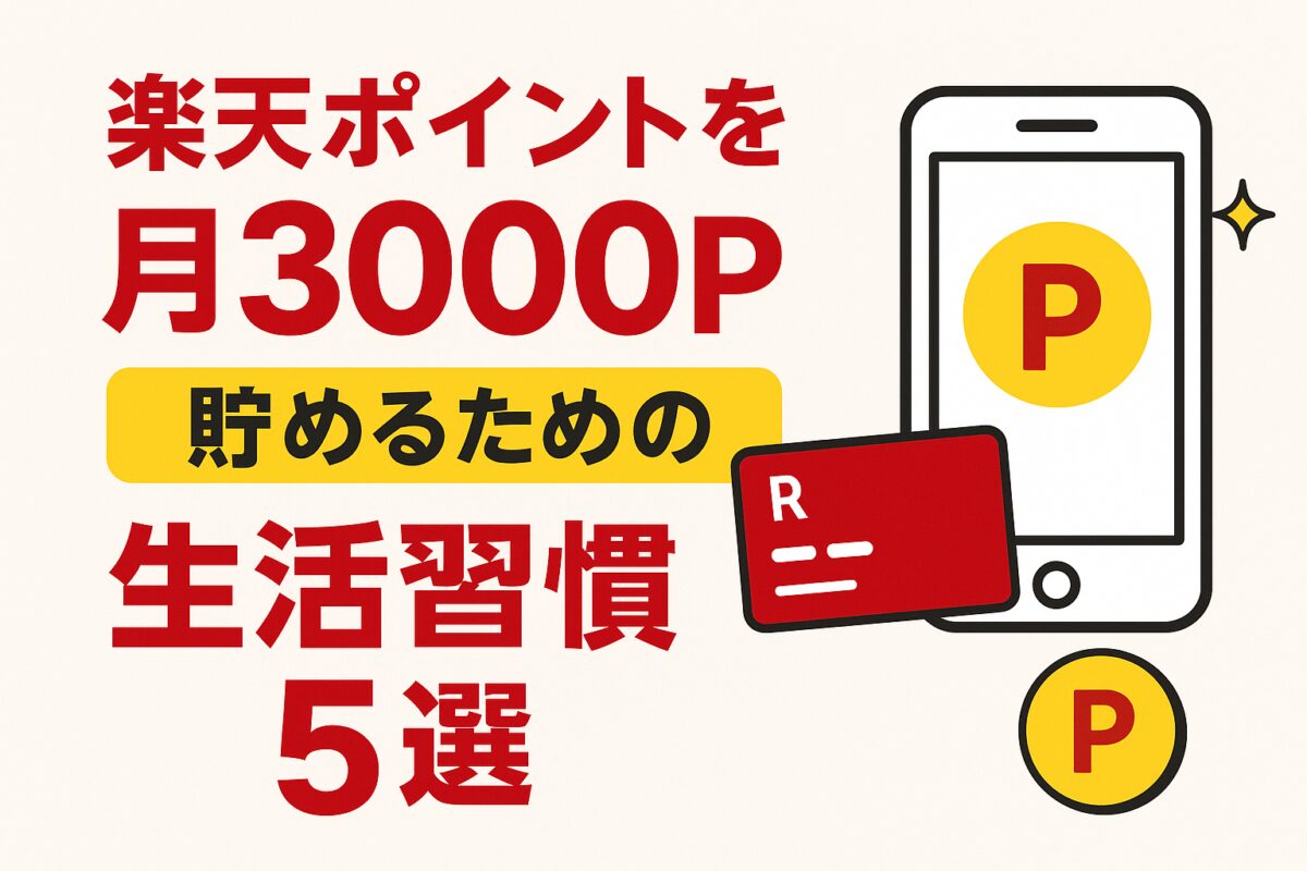 楽天ポイントを月3000P貯めるための生活習慣５選